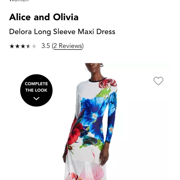 WOMEN’S Authentic ALICE AND OLIVIA DELORA LONG SLEEVE MAXI DRESS - Picture 10 of 11